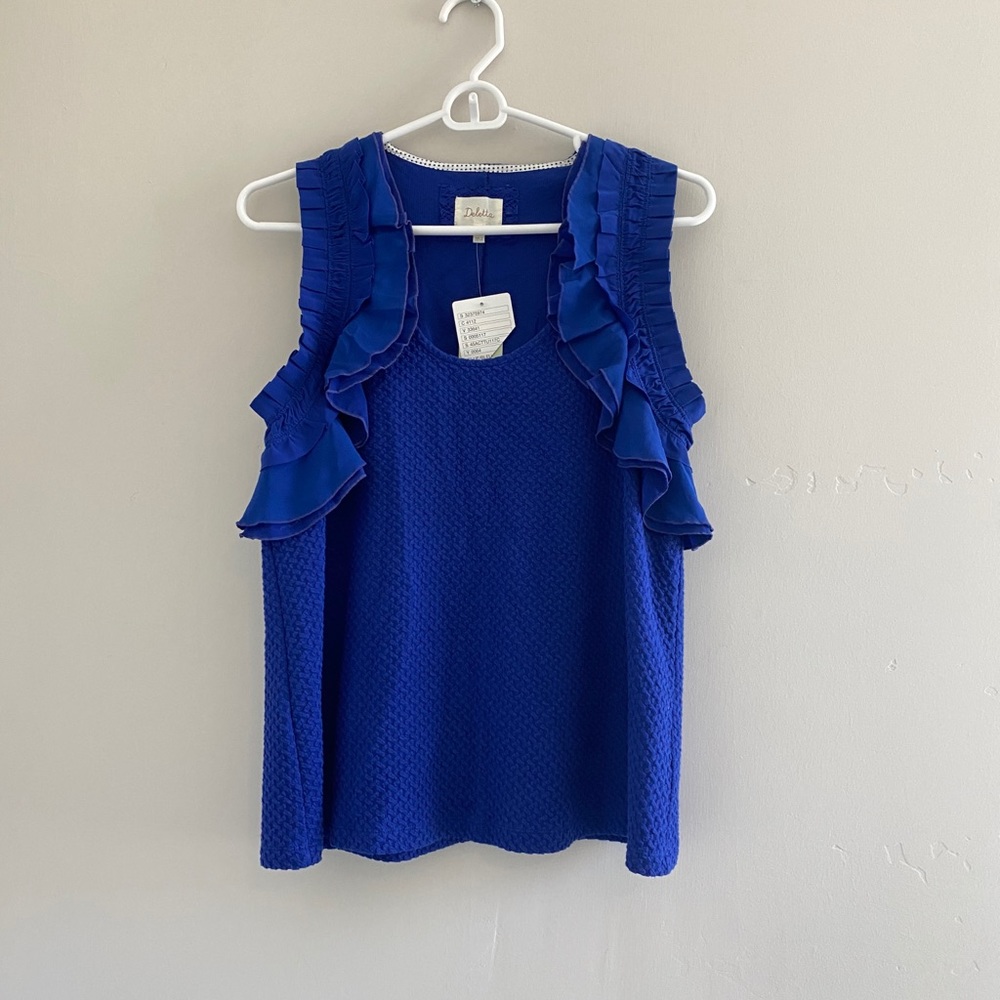 Anthropologie Ruffle Sleeve Blouse